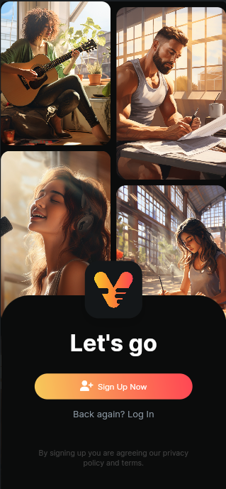 Vailble app sign up screen